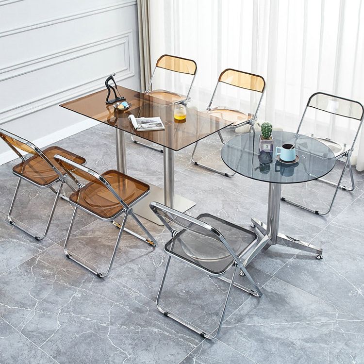Nordic Style Armless Metal Dining Chairs Stackable Folding Side Chair for Home Use Clearhalo ' kitchen&dining_furn' 'Dining Chairs' 'Dining Tables & Seating' 'dining_chair' 'furn' 'furn_dining_chair' 'Furniture' 'furniture_dining_chair' 'Kitchen & Dining Furniture' 'kitchen' 1200x1200_05a8f063-1fb0-4c87-9ce3-ee7734d792c1