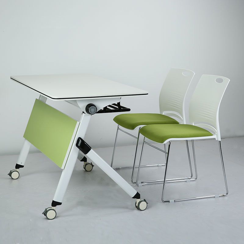 Escritorio de escritura contemporánea para escritorio rectangular de 30 "H de 30" en blanco