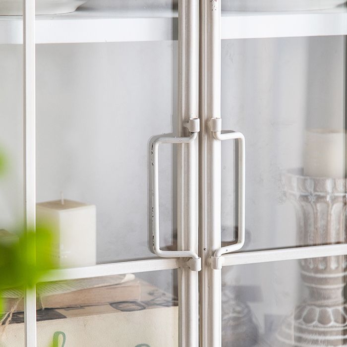 Mid-century Modern Distressed Wooden Cabinet Rectangle Accent Cabinet