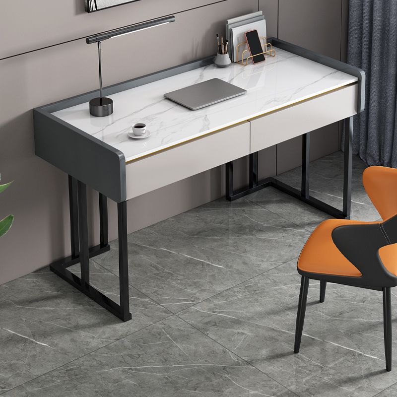 19.68 "W Industrial Rechthoekige Office Desk Antique Finish Computer Desk met metalen benen