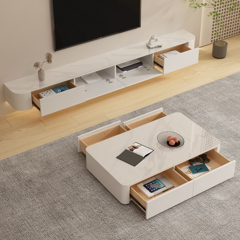 Contemporary TV Console Faux Wood TV Media Stand with Drawers Clearhalo 'furn' 'furn_tv_stands_entertainment_centers' 'Furniture' 'Living Room Furniture' 'TV Stands & Entertainment Centers' 'TV Stands & Media Storage Furniture' 'tv_stands_entertainment_centers' 1200x1200_05af7636-d784-4e59-9468-35bc600475a5