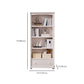 Wooden Closed Back Bookcase Contemporary Standard Bookshelf with Shelves
