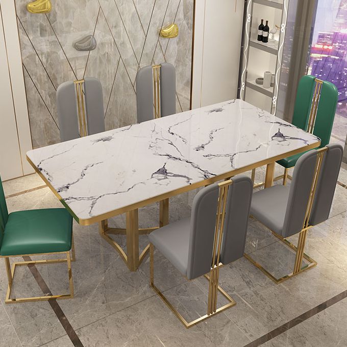 Metal Traditional Luxury Rectangle Indoor Table Sintered Stone Top Table for Dining Room Clearhalo ' dining_table' 'Dining Tables & Seating' 'Dining Tables' 'furn' 'furn_dining_table' 'Furniture' 'furniture_dining_table' 'Kitchen & Dining Furniture' 'kitchen&dining_furn' 'kitchen' 'kitchen_dining_table' 1200x1200_05b045b6-f3a4-45c0-beba-348a519ba5d5