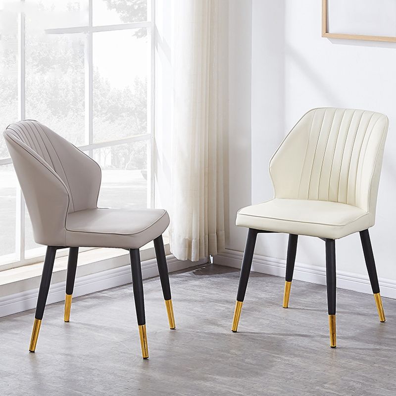 Modern Style Dining Side Chair with Metal Legs Armless Chair for Kitchen Clearhalo ' kitchen&dining_furn' 'Dining Chairs' 'Dining Tables & Seating' 'dining_chair' 'furn' 'furn_dining_chair' 'Furniture' 'furniture_dining_chair' 'Kitchen & Dining Furniture' 'kitchen' 1200x1200_05b09001-e8ea-47f1-b89c-3c51fdbd589d
