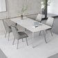 Luxury Sintered Stone Top Table Rectangle Table with 4 Legs for Restaurant Clearhalo ' dining_table' 'Dining Tables & Seating' 'Dining Tables' 'Furniture' 'furniture_dining_table' 'Kitchen & Dining Furniture' 'kitchen&dining_furn' 'kitchen' 'kitchen_dining_table' 1200x1200_05b18953-f2d0-481f-a717-0184caf30a7c