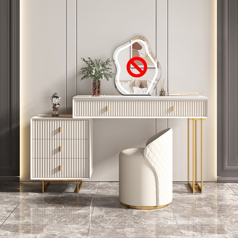 Table de vanité de 29,92 "avec tiroirs en pierre de maquillage en pierre