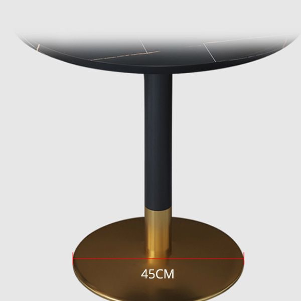 Mesa de comedor redonda Escritorio con base de pedestal de lujo de piedra sinterizada