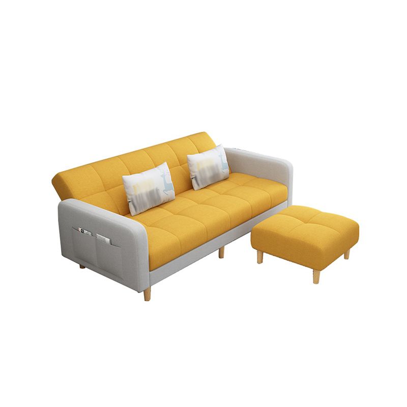 Nordic 59.06"L x 26.77"W x 32.28"H Square Arm Sectional Tight Back Sofa with Storage Clearhalo 'furn' 'furn_sectionals' 'Furniture' 'furniture_sectionals' 'Living Room Furniture' 'Sectionals' 1200x1200_05b5b4bb-bede-41fe-9ef2-908f24d37538