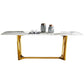 Rectangle Traditional Luxury Dining Table White Sintered Stone Table with Gold Trestle Base Clearhalo ' dining_table' 'Dining Tables & Seating' 'Dining Tables' 'furn' 'furn_dining_table' 'Furniture' 'furniture_dining_table' 'Kitchen & Dining Furniture' 'kitchen&dining_furn' 'kitchen' 'kitchen_dining_table' 1200x1200_05b5d727-0ff2-4a62-934a-9d6b0e4e3ddb