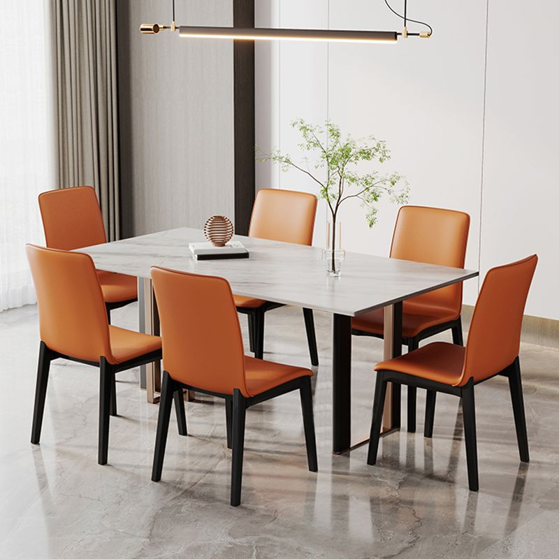 Nordic Style Holzstuhl fester Rücken Küchenseitenstuhl für Esszimmer