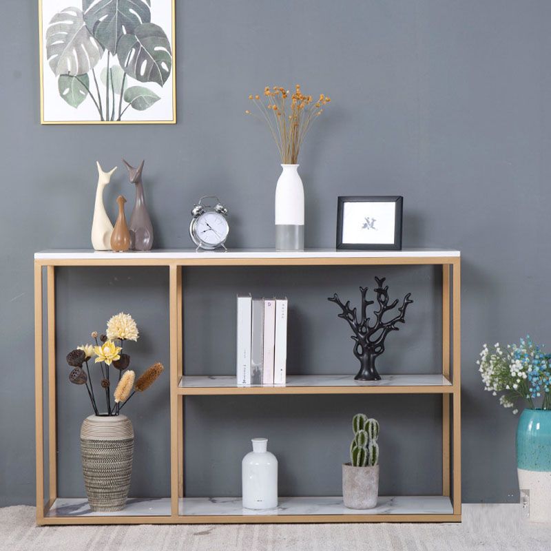 12 "W Modern Marble Console Table Accento resistente al pavimento Resistente Tavolo per Hall