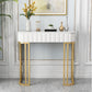 Console in marmo glam Tabella 14 "W Half Moon Console Accent Table per Hall