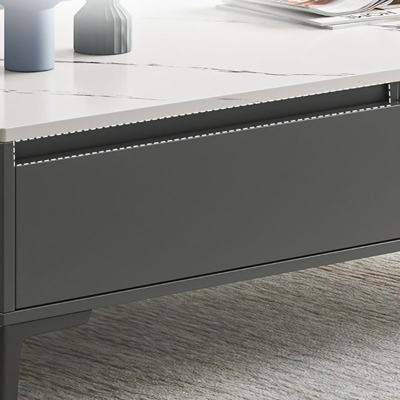 Glam 4-Bein-Couchtisch mit künstlicher Platte, rechteckiger Home-Cocktail-Tisch