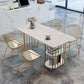 Nordic 1/2/5 Pieces Dining Set White Stone Top Dining Furniture Clearhalo 'Dining Room Sets' 'Dining Tables & Seating' 'dining_room_set' 'furn' 'furn_dining_room_set' 'Furniture' 'Kitchen & Dining Furniture' 1200x1200_05bb8658-361f-49fd-9be9-16f1f0d35b4a