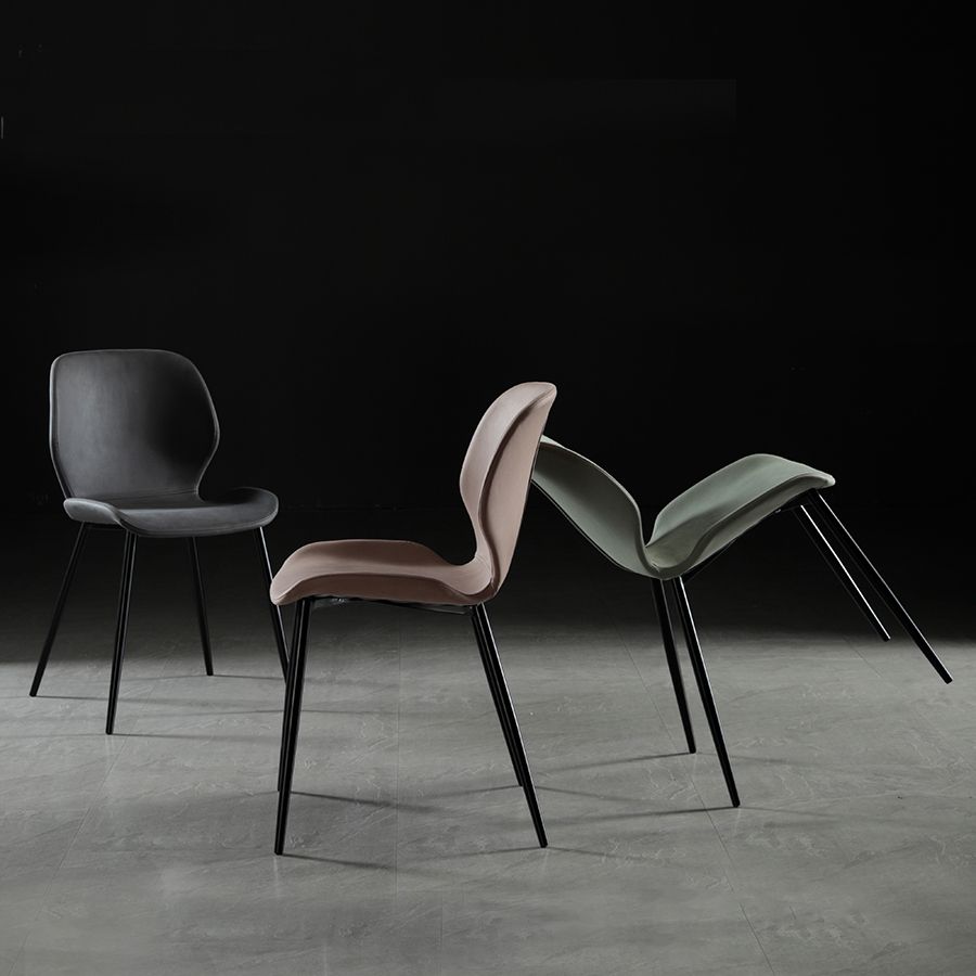 Scandinavian Style Linen Fabric Dining Chair Solid Back Armless Dining Chairs (Set of 2) Clearhalo ' kitchen&dining_furn' 'Dining Chairs' 'Dining Tables & Seating' 'dining_chair' 'furn' 'furn_dining_chair' 'Furniture' 'furniture_dining_chair' 'Kitchen & Dining Furniture' 'kitchen' 1200x1200_05bbf2e0-5cc2-460b-b2eb-867380e36e8f