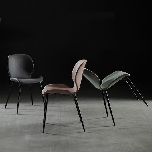 Scandinavian Style Linen Fabric Dining Chair Solid Back Armless Dining Chairs (Set of 2) Clearhalo ' kitchen&dining_furn' 'Dining Chairs' 'Dining Tables & Seating' 'dining_chair' 'furn' 'furn_dining_chair' 'Furniture' 'furniture_dining_chair' 'Kitchen & Dining Furniture' 'kitchen' 1200x1200_05bbf2e0-5cc2-460b-b2eb-867380e36e8f