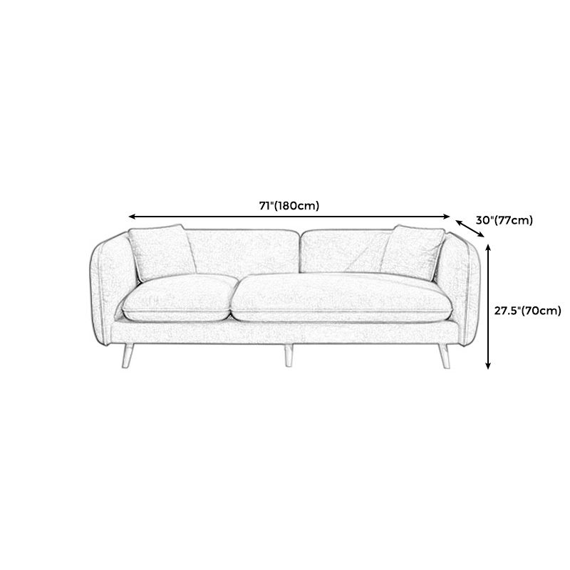 Modern Linen Tuxedo Arm Standard Sofa with Bolster Pillows for Living Room Clearhalo 'furn' 'furn_sofas' 'Furniture' 'furniture_sofas' 'kitchen' 'kitchen_sofas' 'Living Room Furniture' 'Sofa' 'sofas' 1200x1200_05bc3694-e714-4e35-9fd3-ee7e0eb4f4b7