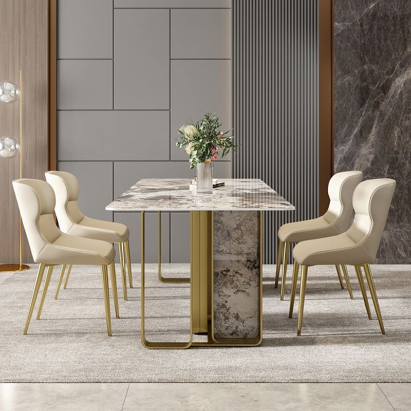 Contemporary Dining Set Stone 1/4/7 Pieces Dining Furniture for Home Clearhalo 'Dining Room Sets' 'Dining Tables & Seating' 'dining_room_set' 'furn' 'furn_dining_room_set' 'Furniture' 'Kitchen & Dining Furniture' 1200x1200_05bfc8dd-1aec-433c-9e77-d6f61f18012d