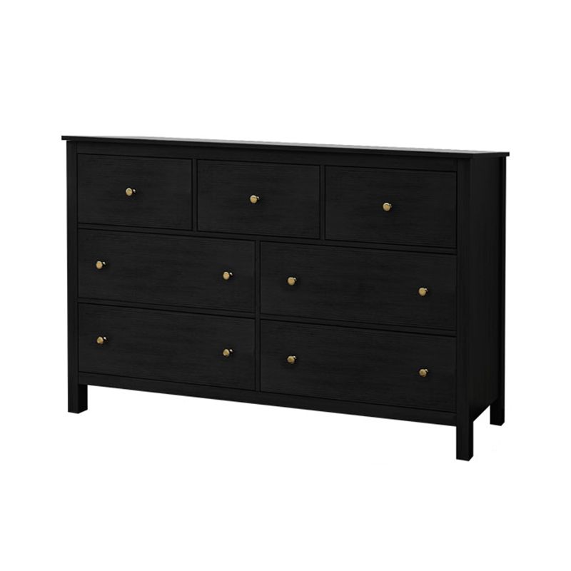 Wooden Storage Chest Dresser Classic Glam Chest with Drawers