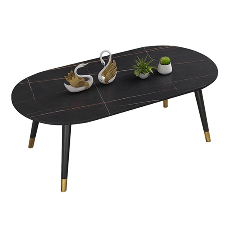 Elliptical Stone Top Cocktail Table 4 Legs 1 Single Coffee Table Clearhalo 'Coffee & Accent Tables' 'Coffee Tables' 'coffee_tables' 'furn' 'furn_coffee_tables' 'Furniture' 'Living Room Furniture' 1200x1200_05c04f12-1b08-44ea-b5ed-bd842a80df44