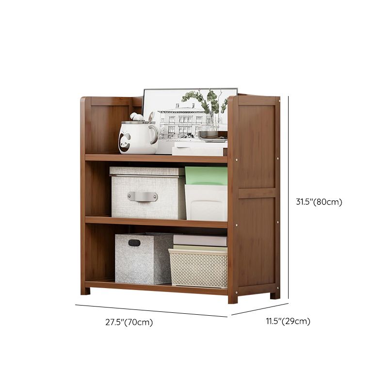 Contemporary Closed Back Bookcase Standard Engineered Wood Bookshelf