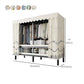 Metal Frame Freestanding Wardrobe Foldable Wardrobe with Garment Rod