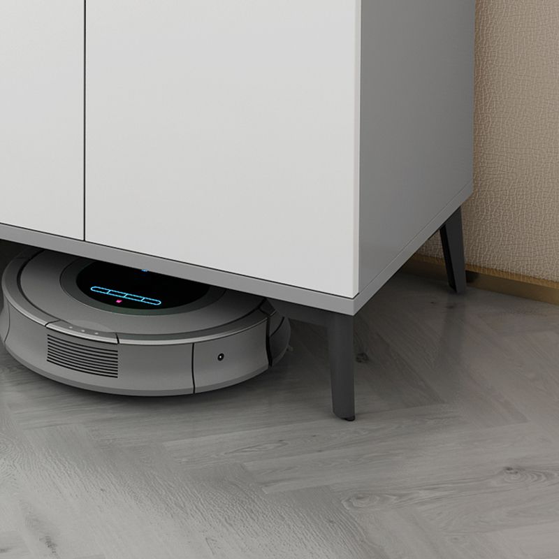 Gabinete de acento de madera moderno con gabinete de almacenamiento de piernas rectas negras