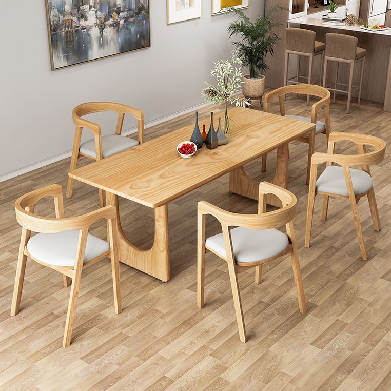 Modern 1/2/4/5/6/7 Pieces Dining Set Rectangle Dining Table Set with Wood Chairs Clearhalo 'Dining Room Sets' 'Dining Tables & Seating' 'dining_room_set' 'furn' 'furn_dining_room_set' 'Furniture' 'furniture_dining_room_set' 'Kitchen & Dining Furniture' 'kitchen&dining_furn' 'kitchen' 1200x1200_05c4bd30-003e-4367-bbea-ecdfc90b9d1e