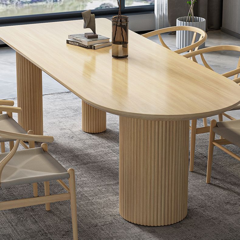 Contemporary Free Form Dining Table Solid Wood Dining Table for Dining Room Clearhalo 'Dining Tables & Seating' 'Dining Tables' 'dining_table' 'furn' 'furn_dining_table' 'Furniture' 'Kitchen & Dining Furniture' 1200x1200_05c6224a-f7b5-4af0-9b93-e6ba75df26e1