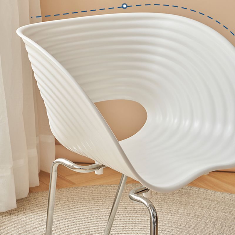 Industrial Style Arm Chair Plastic Indoor Dining Chair for Living Room