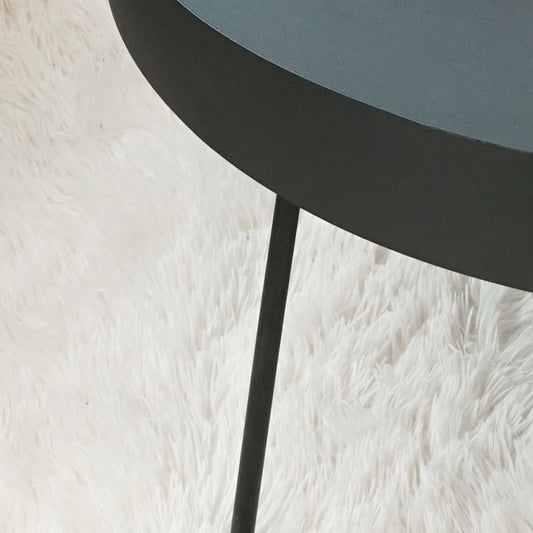 Round with Metal Accents Coffee Table Modern 4 Legs Cocktail Table Clearhalo 'Coffee & Accent Tables' 'Coffee Tables' 'coffee_tables' 'furn' 'furn_coffee_tables' 'Furniture' 'furniture_coffee_tables' 'Living Room Furniture' 1200x1200_05c97448-0124-403d-82b8-2cdaa77e20ae