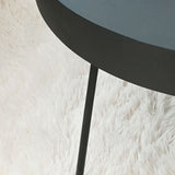 Round with Metal Accents Coffee Table Modern 4 Legs Cocktail Table Clearhalo 'Coffee & Accent Tables' 'Coffee Tables' 'coffee_tables' 'furn' 'furn_coffee_tables' 'Furniture' 'furniture_coffee_tables' 'Living Room Furniture' 1200x1200_05c97448-0124-403d-82b8-2cdaa77e20ae