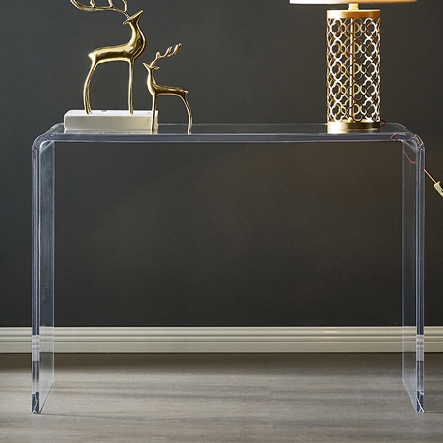 Scrivania di scrittura acrilica contemporanea slitta rettangolare da ufficio per casa