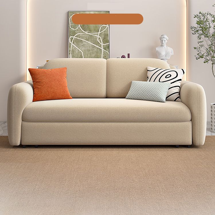 Canapé-lit en velours beige 31,49 "canapé-lit scandinave de largeur avec rembourrage