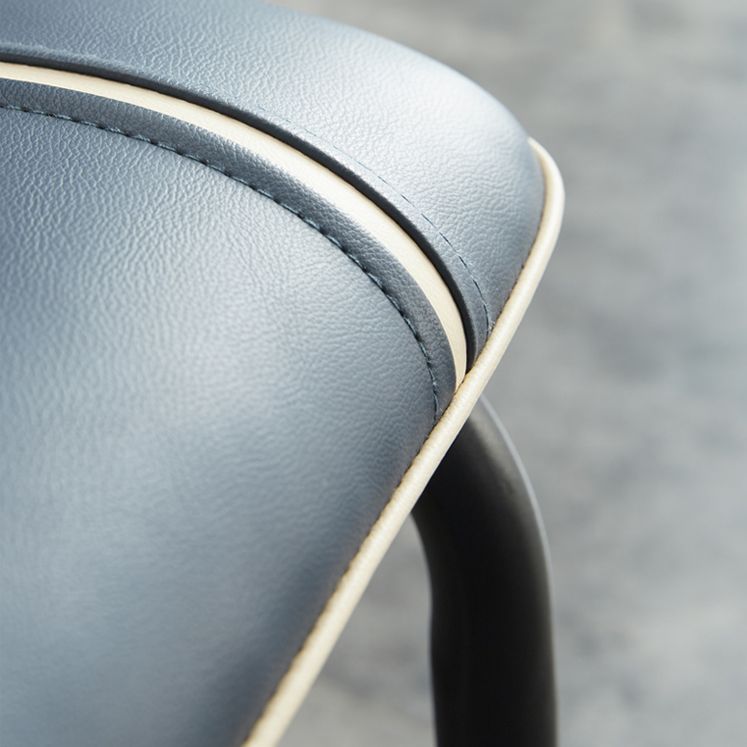 Contemporary Style Leather Dining Chair Kitchen Armless Chair with Metal Legs Clearhalo ' kitchen&dining_furn' 'Dining Chairs' 'Dining Tables & Seating' 'dining_chair' 'furn' 'furn_dining_chair' 'Furniture' 'furniture_dining_chair' 'Kitchen & Dining Furniture' 'kitchen' 1200x1200_05ca9787-01ad-4ddf-8dc5-27c1f0132ebc