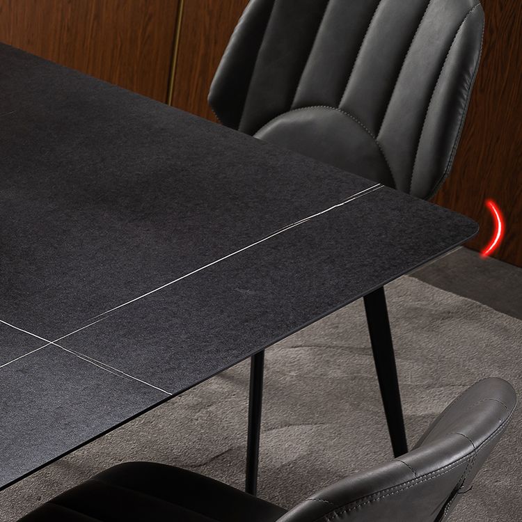 Modern 1/4/5/7 Pieces Dinette Set with Black Sintered Stone Top Rectangle Dining Table Set Clearhalo 'Dining Room Sets' 'Dining Tables & Seating' 'dining_room_set' 'furn' 'furn_dining_room_set' 'Furniture' 'furniture_dining_room_set' 'Kitchen & Dining Furniture' 1200x1200_05cbca01-9dce-439f-83cf-7e41e5ba6a39