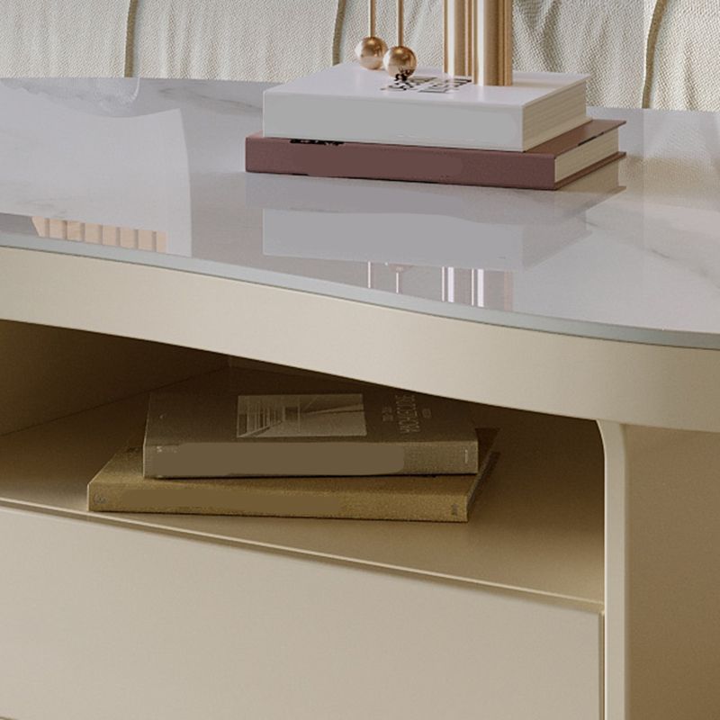 1 - Drawer and 1 - Shelf Coffee Cocktail Table Solid Wood Pedestal Coffee Table Clearhalo 'Coffee & Accent Tables' 'Coffee Tables' 'coffee_tables' 'furn' 'furn_coffee_tables' 'Furniture' 'Living Room Furniture' 1200x1200_05cd2fca-cd29-456c-864c-e8697e397ae7