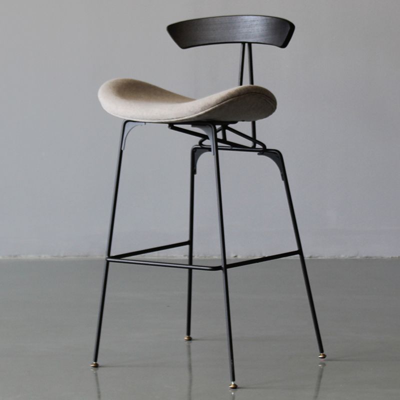 Modern Style Counter Stool Faux Leather Saddle Seat Bar Stool for Indoor Clearhalo 'Bar Furniture' 'Bar Stools' 'bar_stools' 'furn' 'furn_bar_stools' 'Furniture' 'Kitchen & Dining Furniture' 1200x1200_05ce50c5-5c32-43f4-a67d-47c25af35331