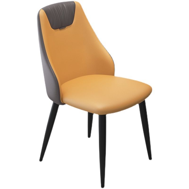 Sedia industriale in vetro in pelle sedia a braccio parsons per sala da pranzo