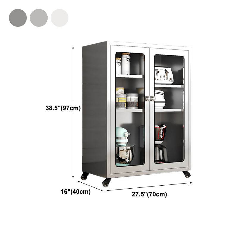 Steel Kitchen Sideboard Cabinet Modern Server Cabinet with Storage for Home Clearhalo 'buffet_sideboard' 'Buffets & Sideboards' 'furn' 'furn_buffet_sideboard' 'Furniture' 'furniture_buffet_sideboard' 'Kitchen & Dining Furniture' 1200x1200_05d19039-79d1-4163-bcd6-8a00a439a3d2