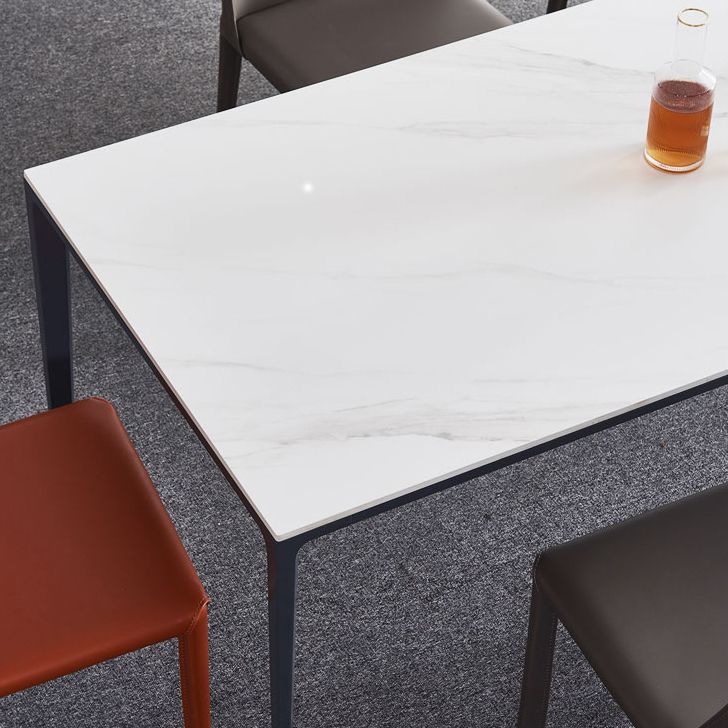 Industrial Standard Rectangle Dining Table Sintered Stone Top Dining Table for Kitchen Clearhalo ' dining_table' 'Dining Tables & Seating' 'Dining Tables' 'Furniture' 'furniture_dining_table' 'Kitchen & Dining Furniture' 'kitchen&dining_furn' 'kitchen' 'kitchen_dining_table' 1200x1200_05d3430f-482d-40ad-9aad-454a9c464e41