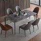 Simple Style Sintered Stone Table 4 Legs Aluminum Base Rectangle Table for Home Clearhalo ' dining_table' 'Dining Tables & Seating' 'Dining Tables' 'Furniture' 'furniture_dining_table' 'Kitchen & Dining Furniture' 'kitchen&dining_furn' 'kitchen' 'kitchen_dining_table' 1200x1200_05d58e82-e1c9-4def-83b5-63b09d0e5de6