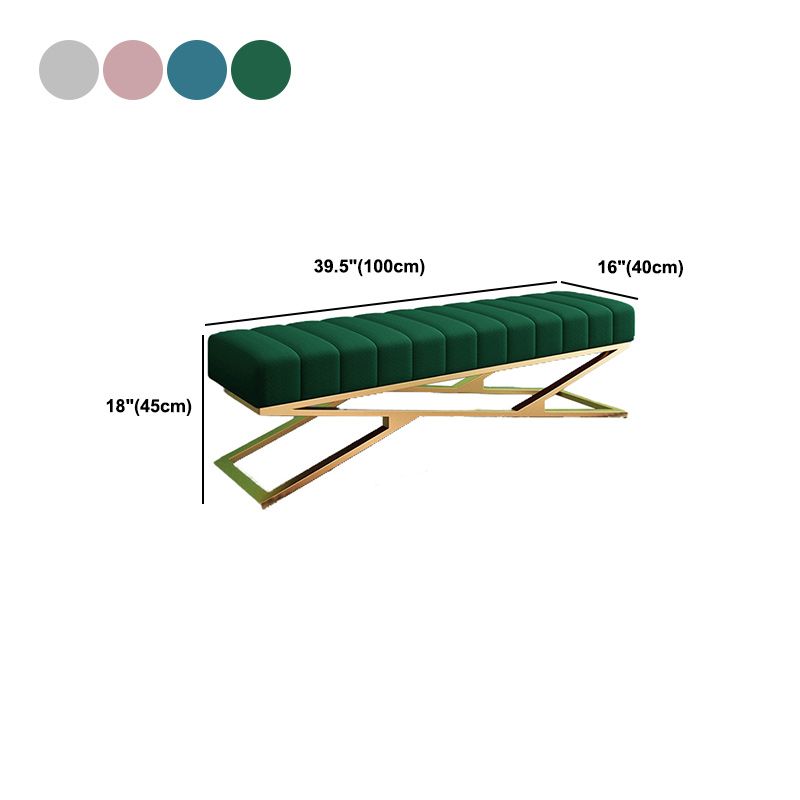 Modern Colorful Rectangle Bench Wool Seating Bench with Legs for Bedroom Clearhalo 'Benches' 'Chairs & Seating' 'furn' 'furn_benches' 'Furniture' 'Living Room Furniture' 1200x1200_05d8877c-5f0e-4804-b77e-b7943e377a73