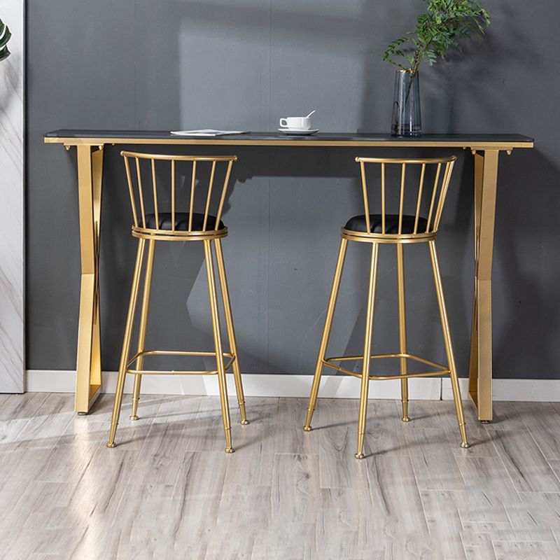 Glam 1/2/3 Pieces Sintered Stone Bar Table Set Rectangular Counter Set for Home Use Clearhalo 'Bar Furniture' 'furn' 'furn_home_bar_bar_sets' 'Furniture' 'Home Bars & Bar Sets' 'home_bar_bar_sets' 'Kitchen & Dining Furniture' 1200x1200_05da1fcf-8cbc-41ed-98bf-e24243adb8c3
