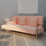 アパート用の3つの枕を備えた現代のグラムソファ22.83 "幅