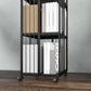 Standard Metal Bookcase Industrial Open Back Bookshelf with Shelves