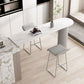 Contemporary Bar Table Stone Pub Table with Iron Base for Dining Room Clearhalo 'Bar Furniture' 'Bar Tables' 'bar_tables' 'furn' 'furn_bar_tables' 'Furniture' 'furniture_bar_tables' 'Kitchen & Dining Furniture' 1200x1200_05dd56ca-58c2-4e5f-97f1-017971b7394e