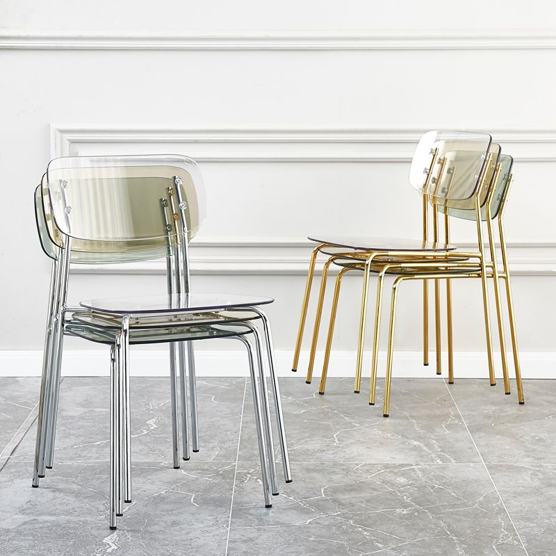 Industrial Style Plastic Dining Armless Chairs Open Back Dining Side Chair for Home Clearhalo ' kitchen&dining_furn' 'Dining Chairs' 'Dining Tables & Seating' 'dining_chair' 'furn' 'furn_dining_chair' 'Furniture' 'furniture_dining_chair' 'Kitchen & Dining Furniture' 'kitchen' 1200x1200_05dfee71-7fec-42ae-97d7-e82835821ccb