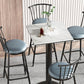 Ensemble de bar PCS 1/2/3/5 moderne avec table de pub carrée et tabourets métalliques pour la maison