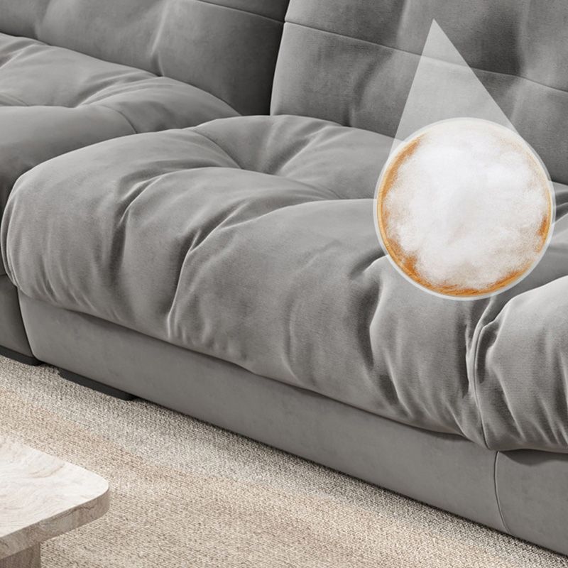 Scandinavian Solid Color Sofa 39.37" Wide Tufted Back Armless Sofa